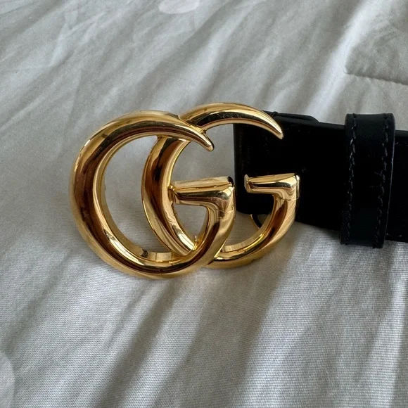Gucci GG  Marmont Wide Leather Black Belt Size 40 - Picture 8 of 8